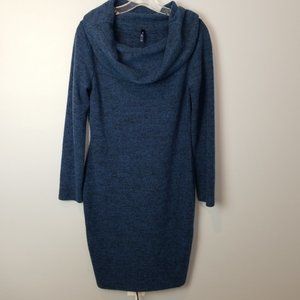 Super Soft Fleece Cowl Neck Long Sleeve Dress Med